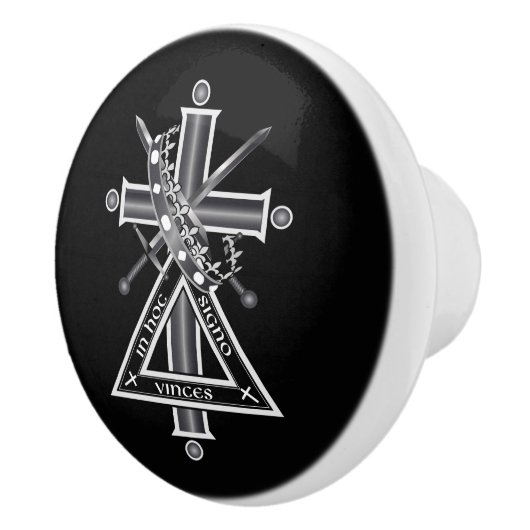 Freemasonkruis Keramische Knop (Rechts)