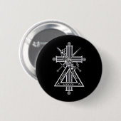 Freemasonkruis Ronde Button 5,7 Cm (Voorkant /achterkant)