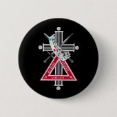 Freemasonkruis Ronde Button 5,7 Cm (Voorkant)