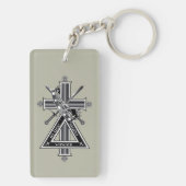 Freemasonkruis Sleutelhanger (achterkant)