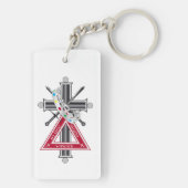 Freemasonkruis Sleutelhanger (achterkant)