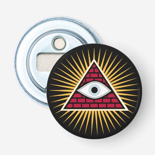 Freemasonoog Button Flesopener (Voorkant)