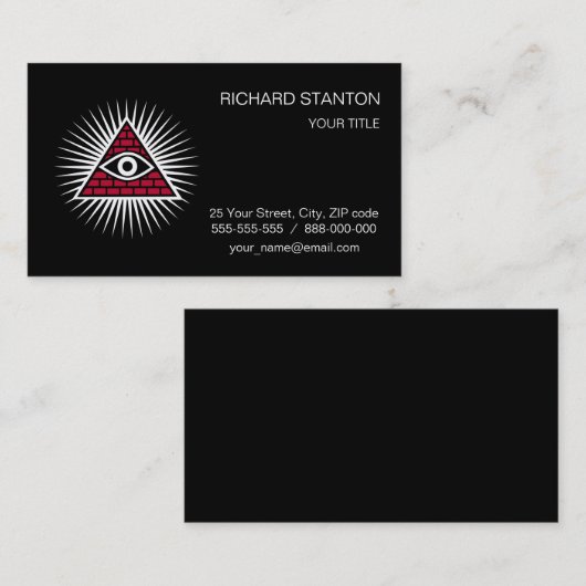 Freemasonoog Visitekaartje (Voorkant / Achterkant)