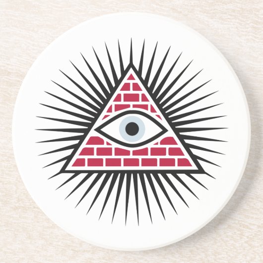 Freemasonoog Zandsteen Onderzetter (Voorkant)