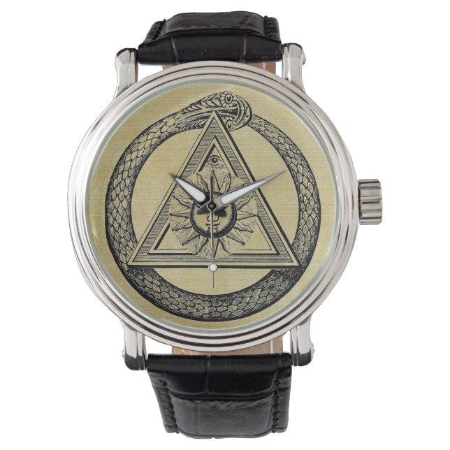  freemasonrie Alle ogen zien het symbool van het o Horloge (Voorkant)