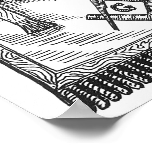 Freemasonry Blue Lodge Schort Poster (Hoek)