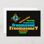 Freemasonry Briefkaart (Voorkant / Achterkant)