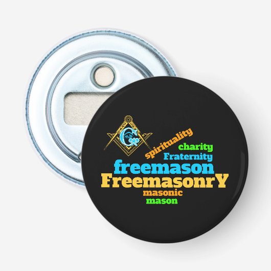 Freemasonry Button Flesopener (Voorkant)