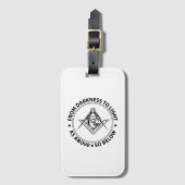 Freemasonry emblem bagagelabel (Voorkant (verticaal))