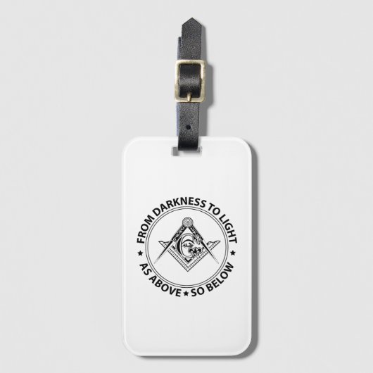 Freemasonry emblem bagagelabel (Voorkant (verticaal))