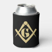 Freemasonry emblem blikjeskoeler (Blikje Voorkant)