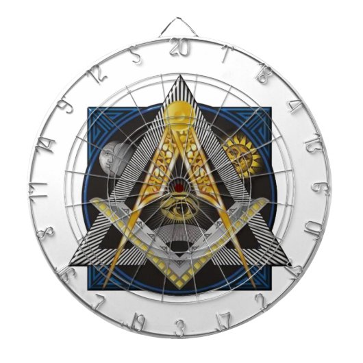 Freemasonry Emblem Dartbord (Voorkant)
