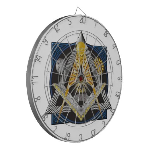 Freemasonry Emblem Dartbord (Voorkant Links)