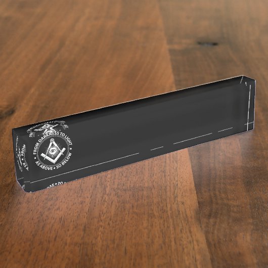 Freemasonry emblem naambordje (Zijkant)