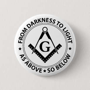 Freemasonry emblem ronde button 5,7 cm