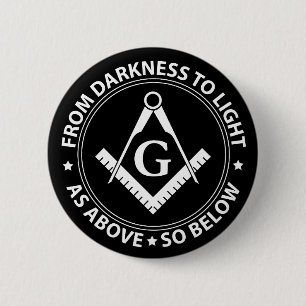 Freemasonry emblem ronde button 5,7 cm