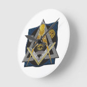 Freemasonry Emblem Ronde Klok (Hoek)