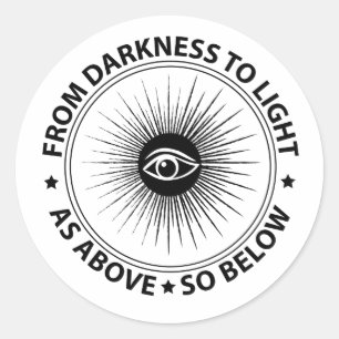 Freemasonry emblem ronde sticker