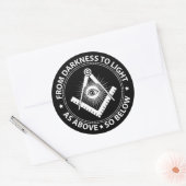 Freemasonry emblem ronde sticker (Envelop)