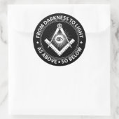 Freemasonry emblem ronde sticker (Tas)