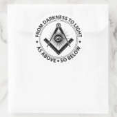 Freemasonry emblem ronde sticker (Tas)