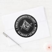 Freemasonry emblem ronde sticker (Envelop)