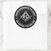 Freemasonry emblem ronde sticker (Tas)