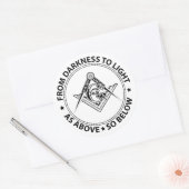 Freemasonry emblem ronde sticker (Envelop)