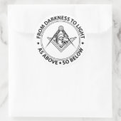 Freemasonry emblem ronde sticker (Tas)
