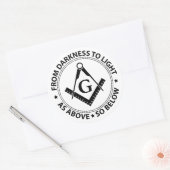 Freemasonry emblem ronde sticker (Envelop)