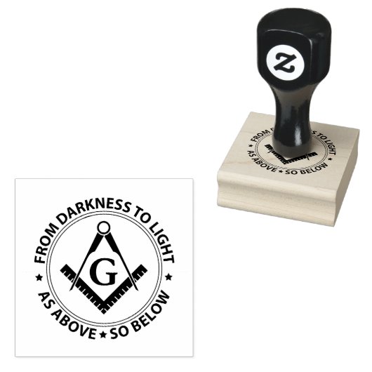 Freemasonry emblem rubberstempel (Gestempeld)