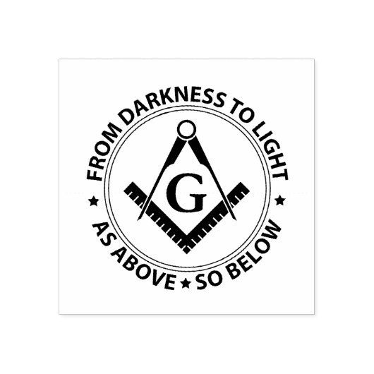 Freemasonry emblem rubberstempel (Afrduk)