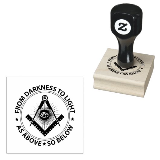 Freemasonry emblem rubberstempel (Gestempeld)