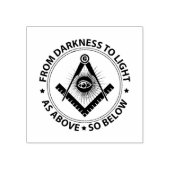 Freemasonry emblem rubberstempel (Afrduk)