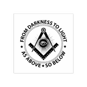 Freemasonry emblem rubberstempel