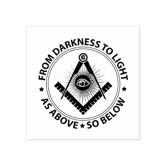 Freemasonry emblem rubberstempel (Afrduk)