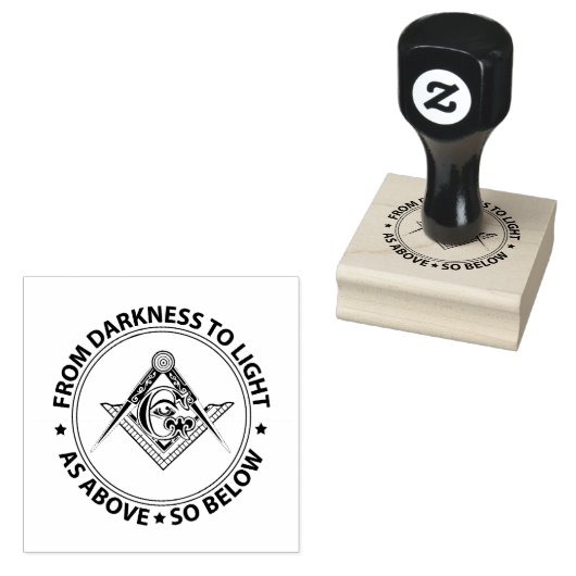 Freemasonry emblem rubberstempel (Gestempeld)