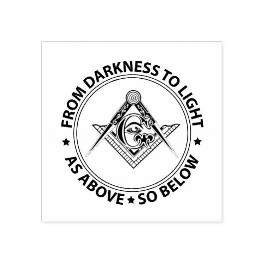 Freemasonry emblem rubberstempel (Afrduk)