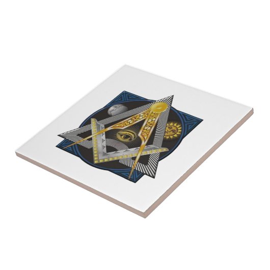 Freemasonry Emblem Tegeltje (Zijkant)