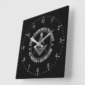 Freemasonry emblem vierkante klok (Hoek)