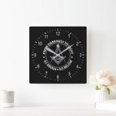 Freemasonry emblem vierkante klok (Huis)