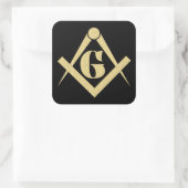 Freemasonry emblem vierkante sticker (Tas)