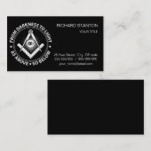 Freemasonry emblem visitekaartje (Voorkant / Achterkant)