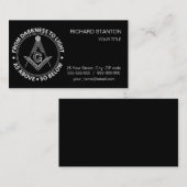 Freemasonry emblem visitekaartje (Voorkant / Achterkant)