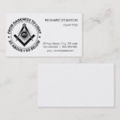 Freemasonry emblem visitekaartje (Voorkant / Achterkant)