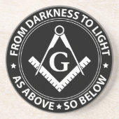 Freemasonry emblem zandsteen onderzetter (Voorkant)