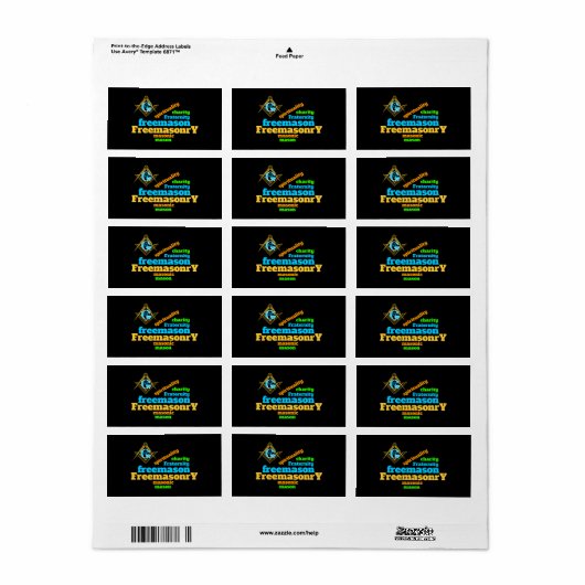 Freemasonry Etiket (Full Sheet)