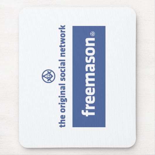 Freemasonry, het oorspronkelijke sociale netwerk.  muismat (Voorkant)