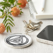 Freemasonry iedereen ziet het symbool Eye Masonic Sleutelhanger (Zijkant)