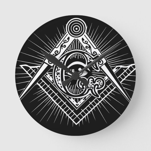 Freemasonry-Masonic-Masonry Ronde Klok (Voorkant)